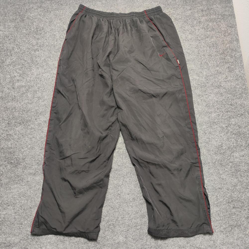 Nike Pants Mens 2XL Gray Track Lightweight Mesh Lined Straight Leg Athletic